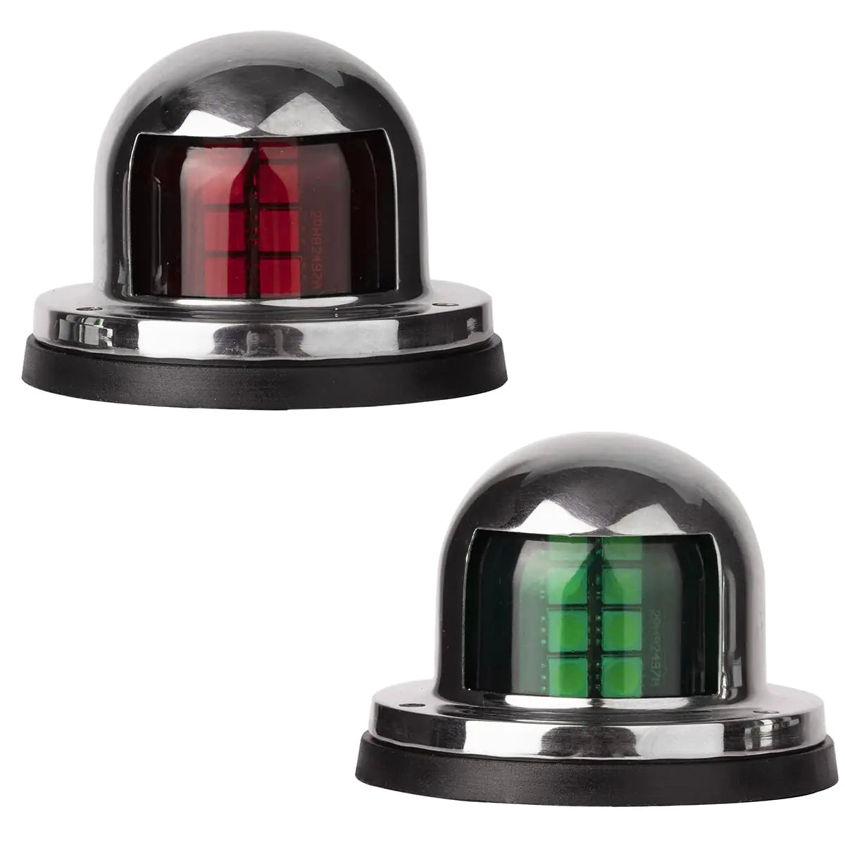 Stainless Steel LED Boat Navigation Lights Waterproof Marine Navigation Lamp Marine Boat Bow Lights with Red and Green LED for Boat Pontoon Yacht Skeeter12V