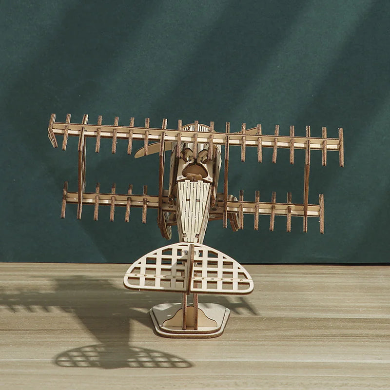 Children's Handmade Wooden Aircraft Puzzle