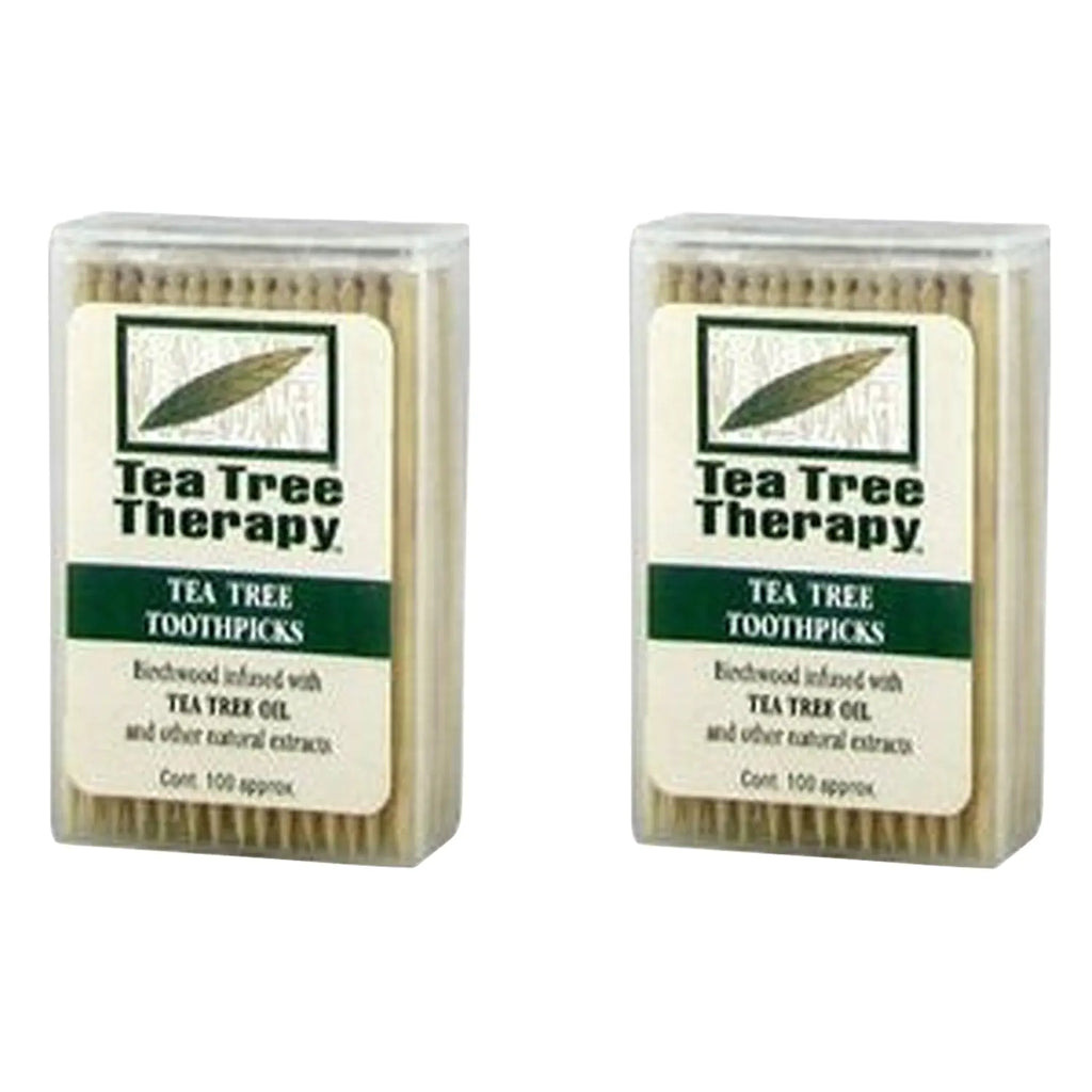 Tea Tree Therapy - Tea Tree & Menthol Toothpicks (100 Count) (2-Pack)
