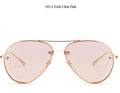 Trendy Women's Pilot Sunglasses with Ocean Lens