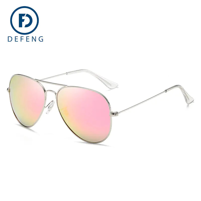 Men's DEFENG Polarized Pilot Sunglasses with Colorful Lenses - Aviator