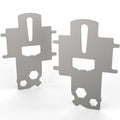 Boat Gas Cap Key 2pcs Multifunctional 316 Stainless Steel Deck Plate Fuel Key Tool for Yacht Replacement Key for Fuel Water Tank