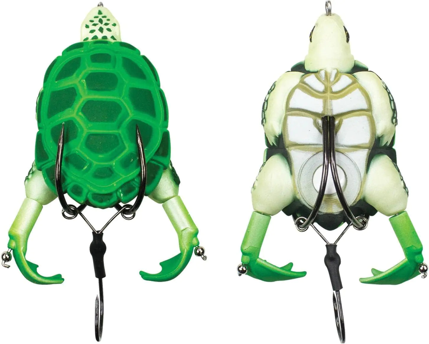 Lunkerhunt - Turtle Prop Lure | Topwater Bass Fishing Lure (3 Sharp Wide Gap Hooks) Best Bass Lure | Trout Lure Hollow Body | Unique Fishing Lures for Freshwater | Double Loud Propeller Feet
