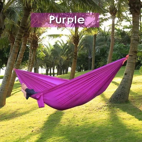 Dual-Tone Parachute material Hammock Compact (lightweight and packable)