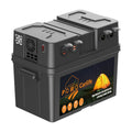 Battery Box for Group 24/27/31 Battery Build-in 110V Inverter AC Outlet 12V Battery Box for Marine Camping RV Trailer Boat