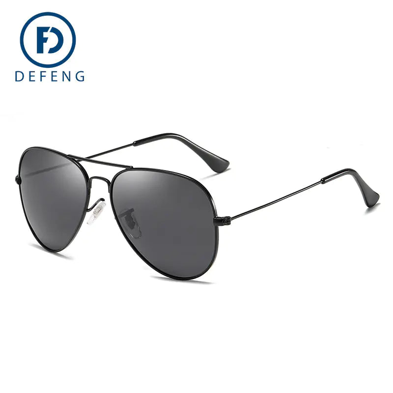 Men's DEFENG Polarized Pilot Sunglasses with Colorful Lenses - Aviator