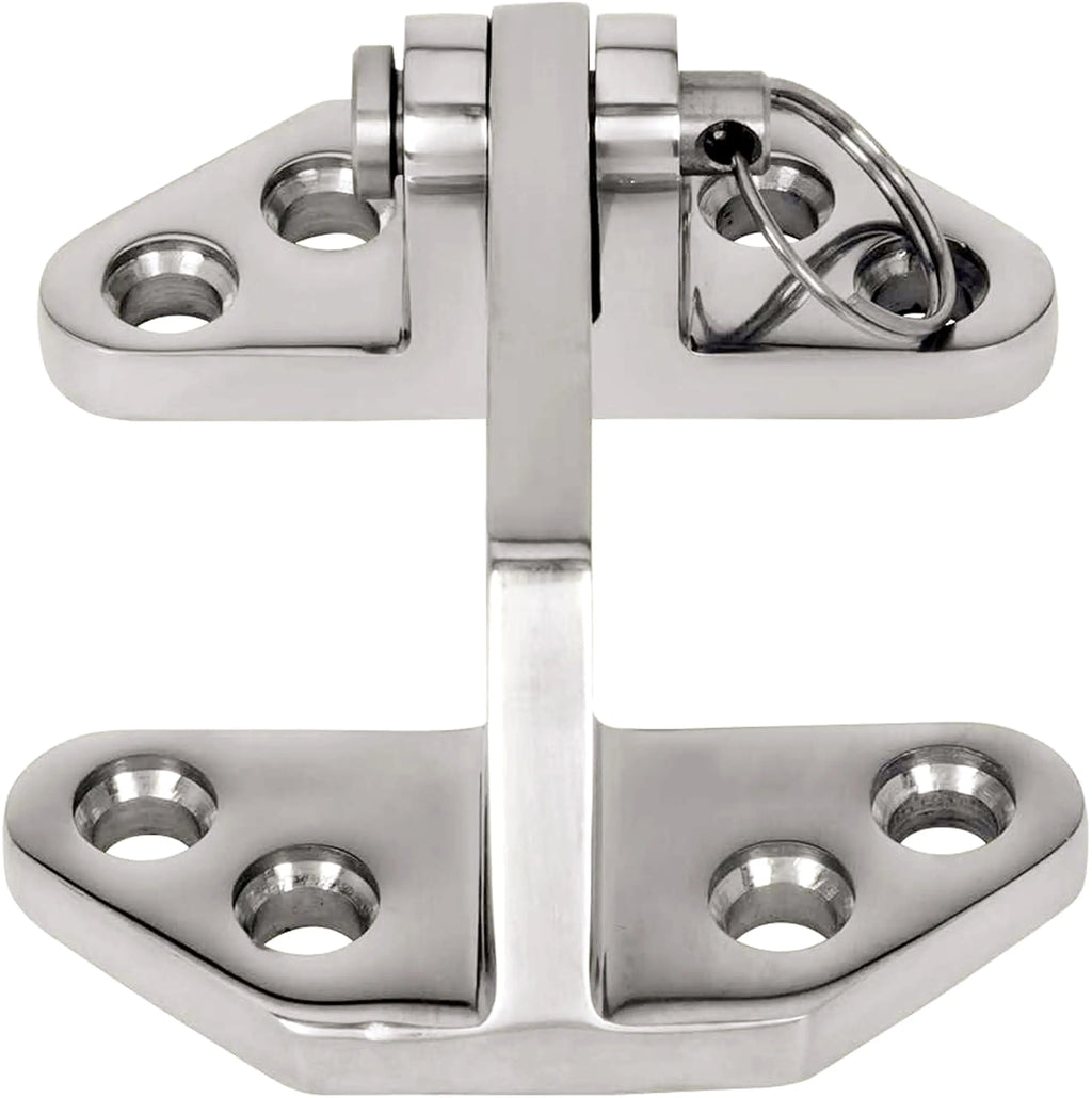 Long Reach Stainless Hatch Hinge Heavy Duty Marine Grade Stainless Steel 316 Hinge with Removable Pin Ship RV Accessories Yacht Hardware Marine Hatch Hinge (1PC)