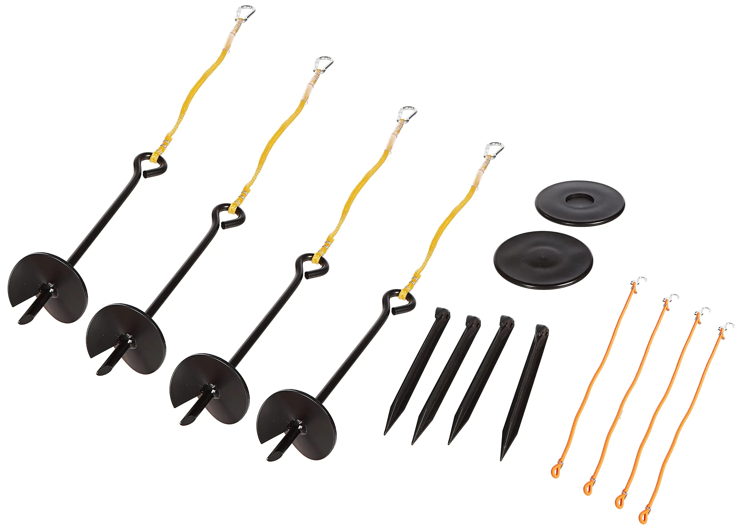 Aircraft tiedown Beach/Sand Adaptor Kit with Ground Stakes: Auger Anchor Set