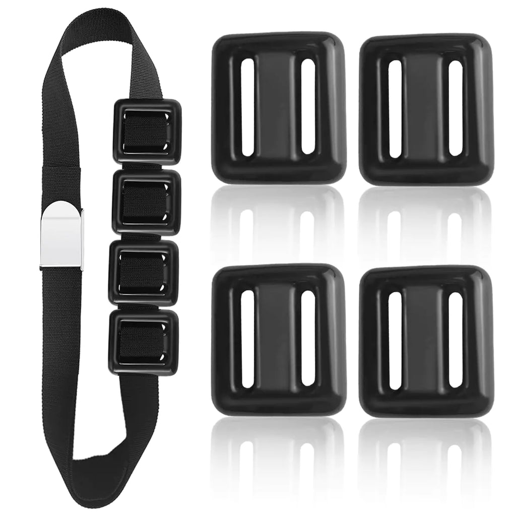 Quaocens 4 Pcs 1.1 lb Scuba Weight BeltDiving Weight Belt with Metal Block Buckle Coated Dive Weights Nylon Dive Belt Suitable for Free Diving