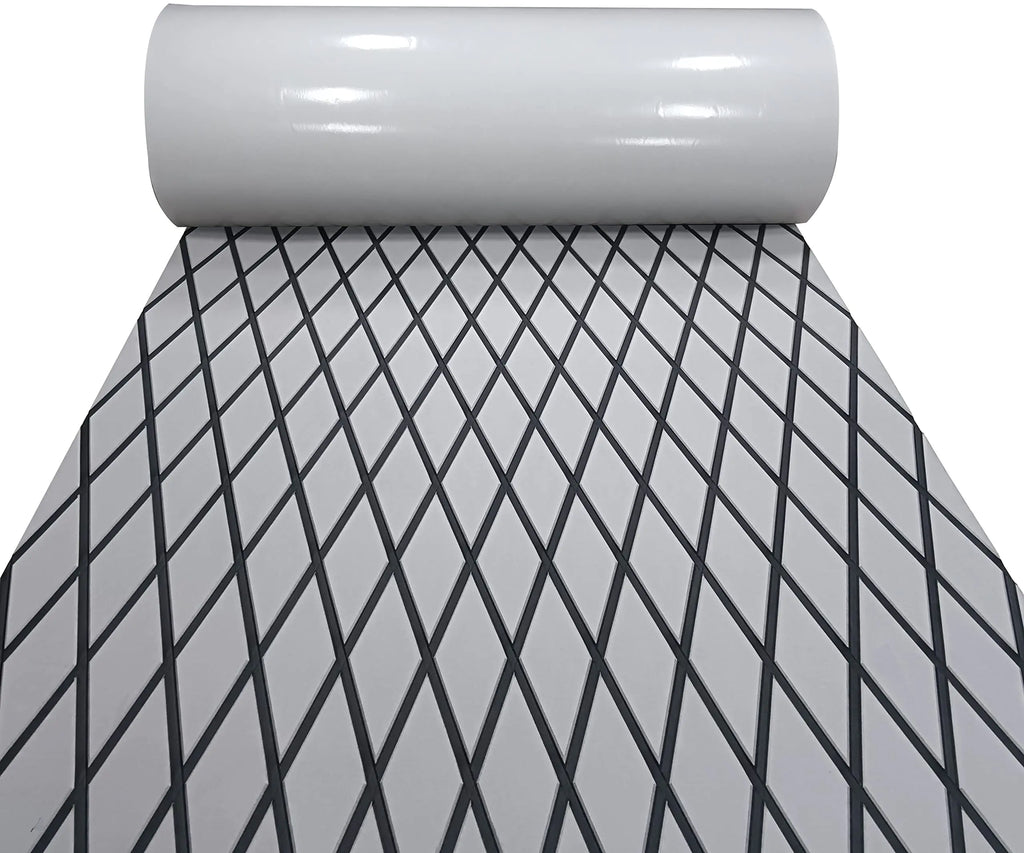 Boat Flooring Eva Foam Decking Marine Non-Slip Self-Adhesive Flooring for Motorboat Fishing Boat RV Yacht Kayak Swimming Pool 110.2/102.3/94.5/86.6/59/X37.4