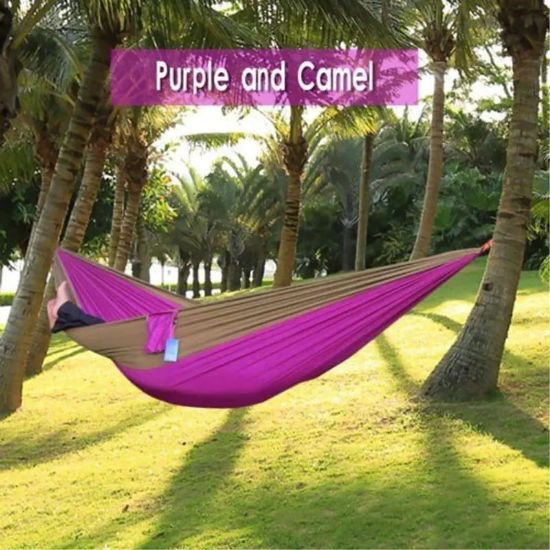 Dual-Tone Parachute material Hammock Compact (lightweight and packable)