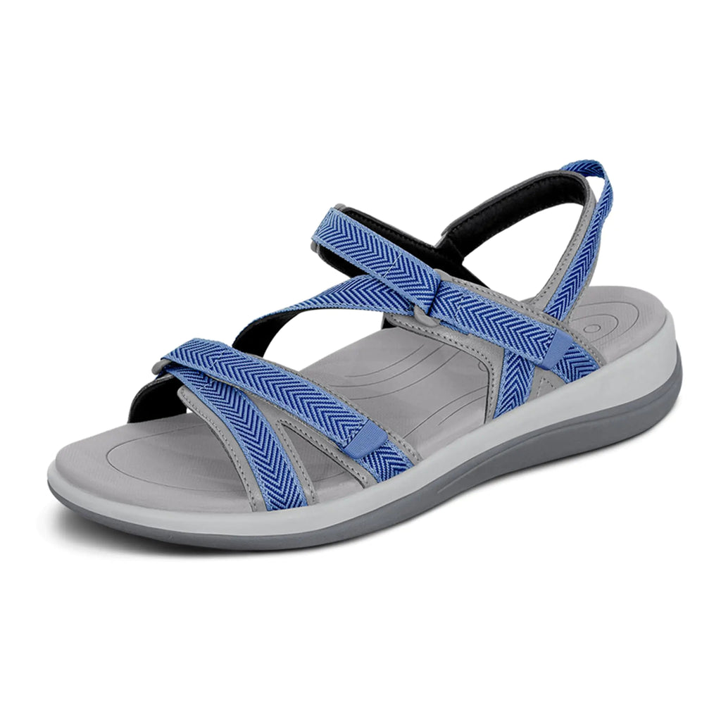 Orthofeet Womens Orthopedic Blue Water-Friendly Lake Sandals Size 11.5