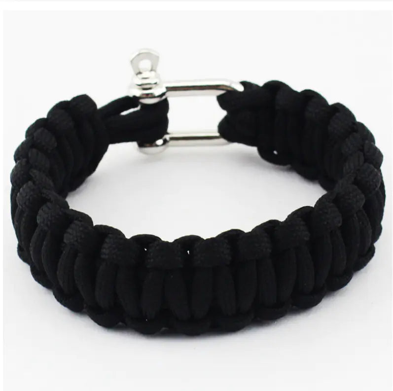 U-Shaped Alloy Single Buckle Parachute Cord Bracelet