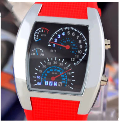 LED Electronic Aviation Watch for Men - Stylish Sports Design