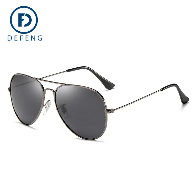 Men's DEFENG Polarized Pilot Sunglasses with Colorful Lenses - Aviator