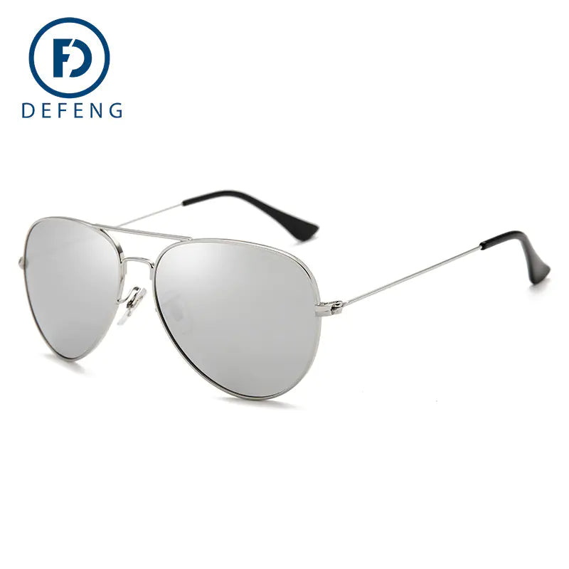 Men's DEFENG Polarized Pilot Sunglasses with Colorful Lenses - Aviator