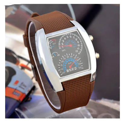 LED Electronic Aviation Watch for Men - Stylish Sports Design