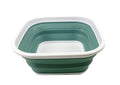 SAMMART 5.5L (1.4 Gallons) Collapsible Tub - Foldable Dish Tub - Portable Washing Basin - Space Saving Plastic Washtub (White/Pale Blue)
