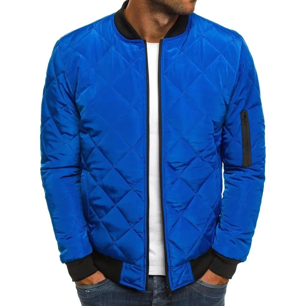 Men's Cotton Pilot Jacket - Solid Color Outerwear