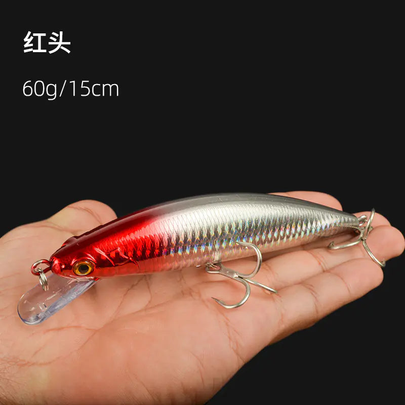 60g Sinking Minnow Lure for Deep Sea Fishing